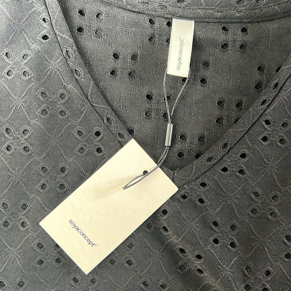 SOYA CONCEPTS | NWT Ingela 3 Eyelet Black Belted Summer Dress - Picture 13 of 13